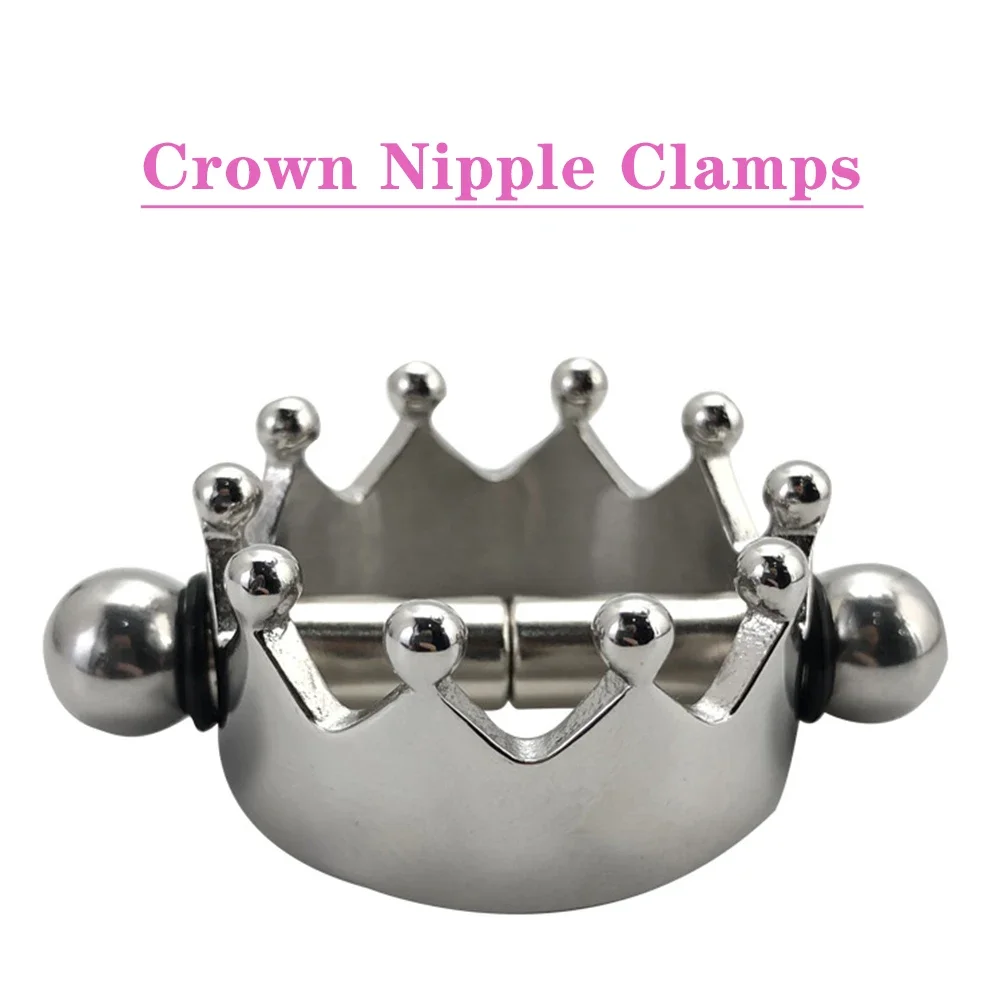 Metal Queen Crown Mamilo Grampos, Corretores de mama e recesso, Labia Game, Casais Prazer, Adult Erótica Sex Toys, Mulher e Homem Loja