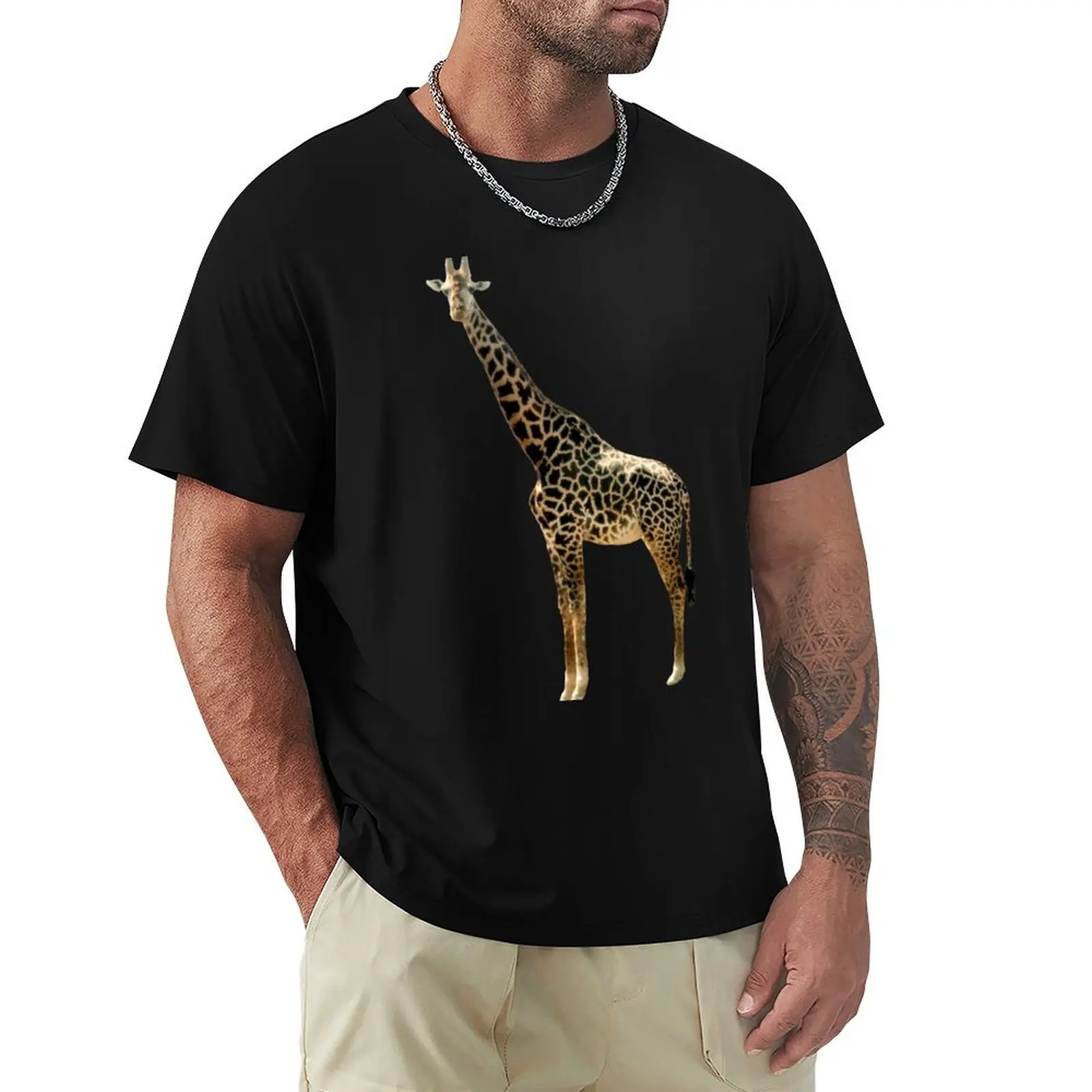 

Giraffe - Africa T-Shirt All Match Print Short Sleeve Top