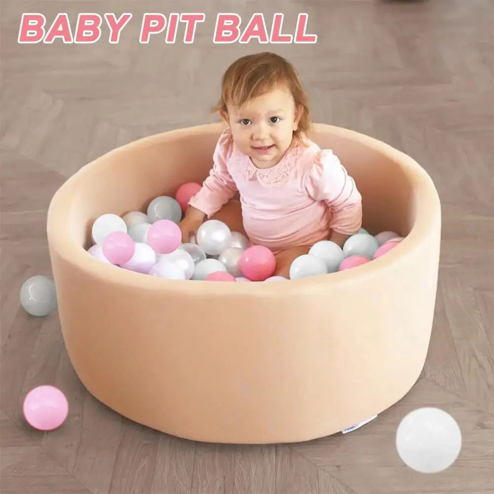 100Pcs/Set Plastic Toy Balls for Kids Colorful Pit Ball 3 Colors Thickened Indoor Outdoor Baby Toddler Round Ocean Ball Pool Toy