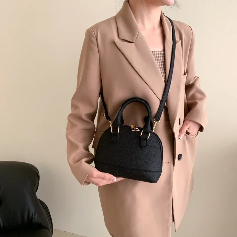 

1 шт., новая модная однотонная высококачественная текстурированная портативная сумка через плечо на одно плечо