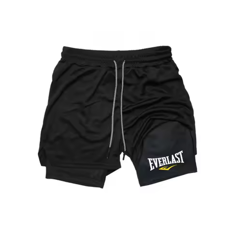 Men's compression gym shorts 2 In 1 Double-deck sports pants quick drying basketball fitness Jogging Bottom Men's Sportswear