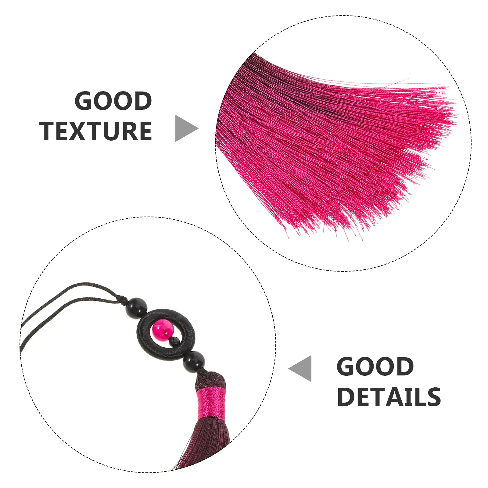 Chinesische Glück Quaste Tai Chi Spike Elegante Rote Chinoiserie Kampfkunst Anhänger Handheld Fan Hängen Ornament Neue Jahr