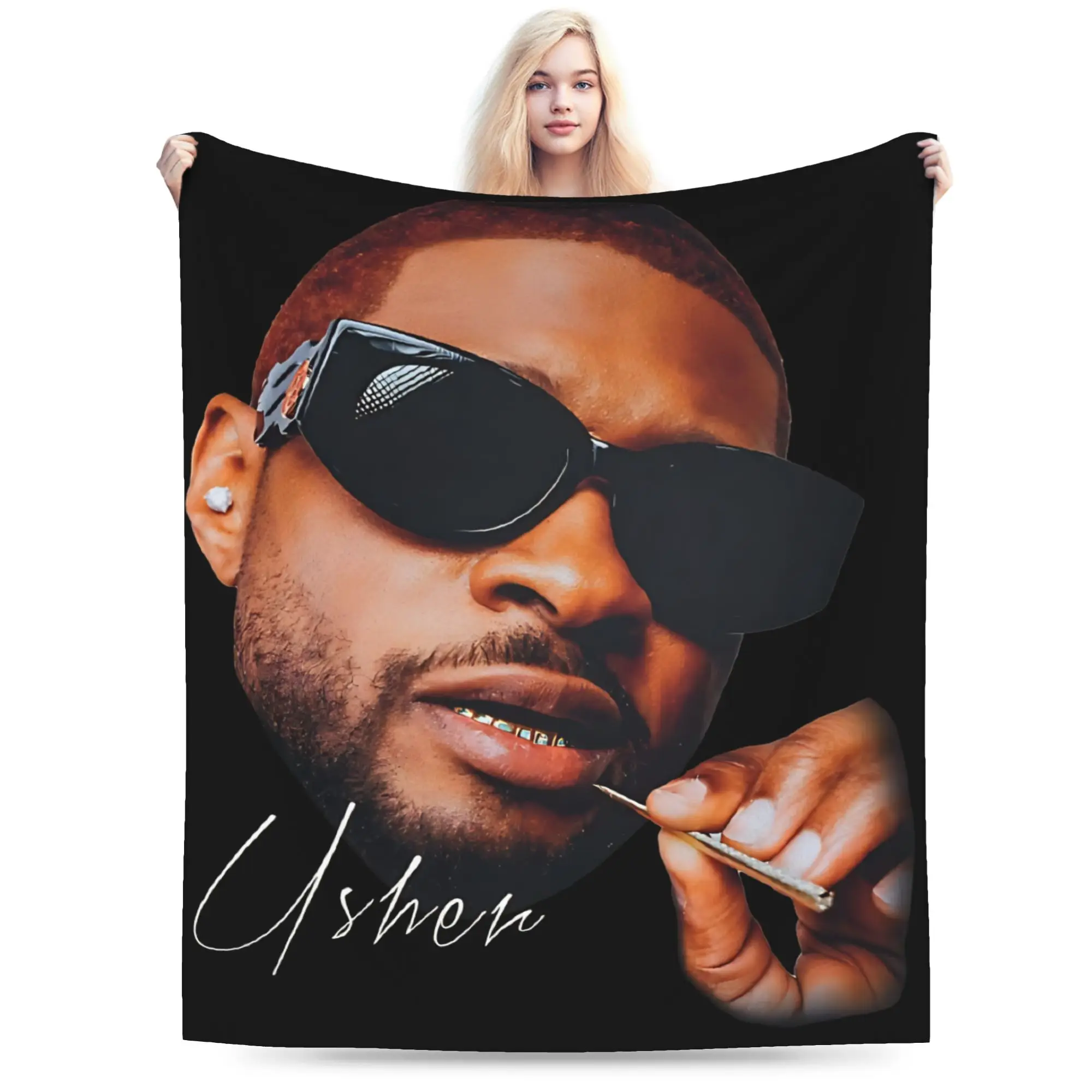 Chris Brown And Usher The Rb Tour Blanket Warm Soft Comfortable Plush Throw Blanket For Students Couch Chair Bedspread Bed Cover