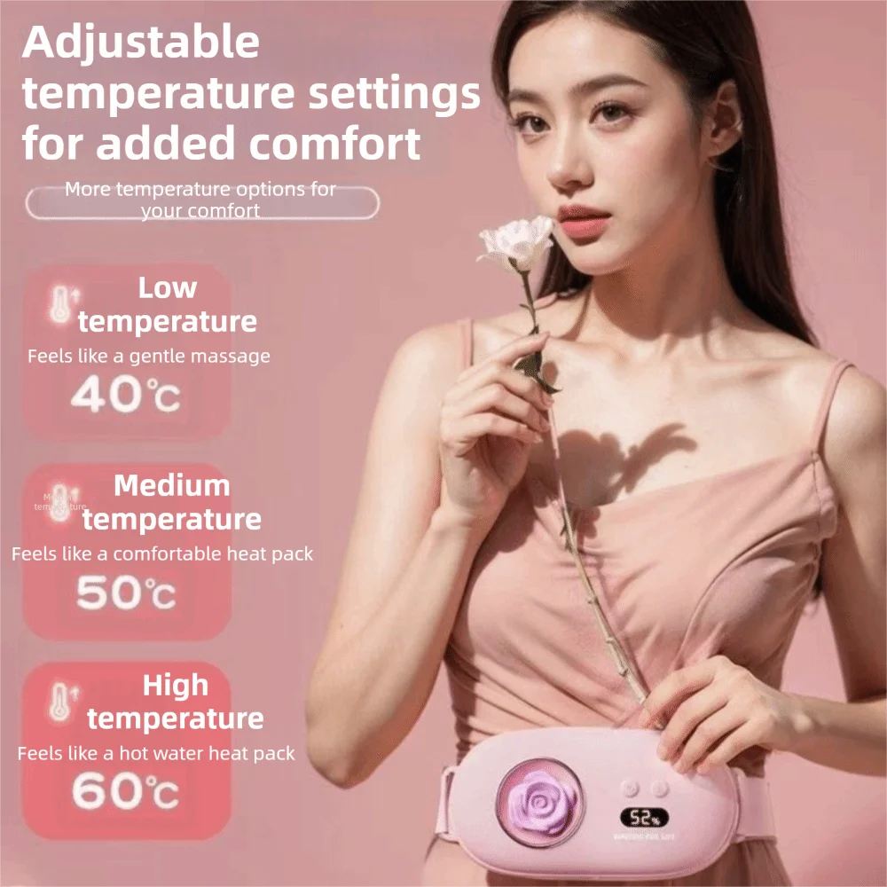 USB Charging Portable Menstrual Heating Pad Adjustment Warmth Electric Heating Belt Fast Heating Quiet for 5V1800mAh
