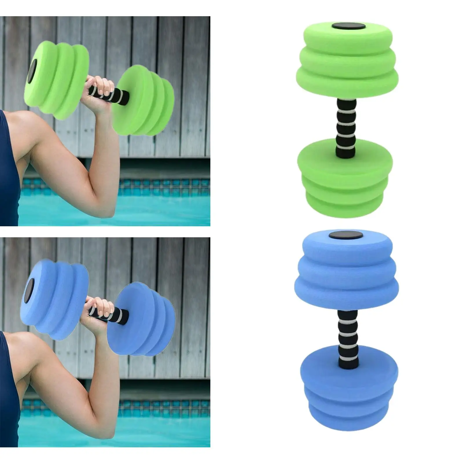 Aquatic Dumbbells EVA Equipment Professional Water Aerobics Dumbbells for Water Sports Women Men Beginner Swimming Pool Fitness