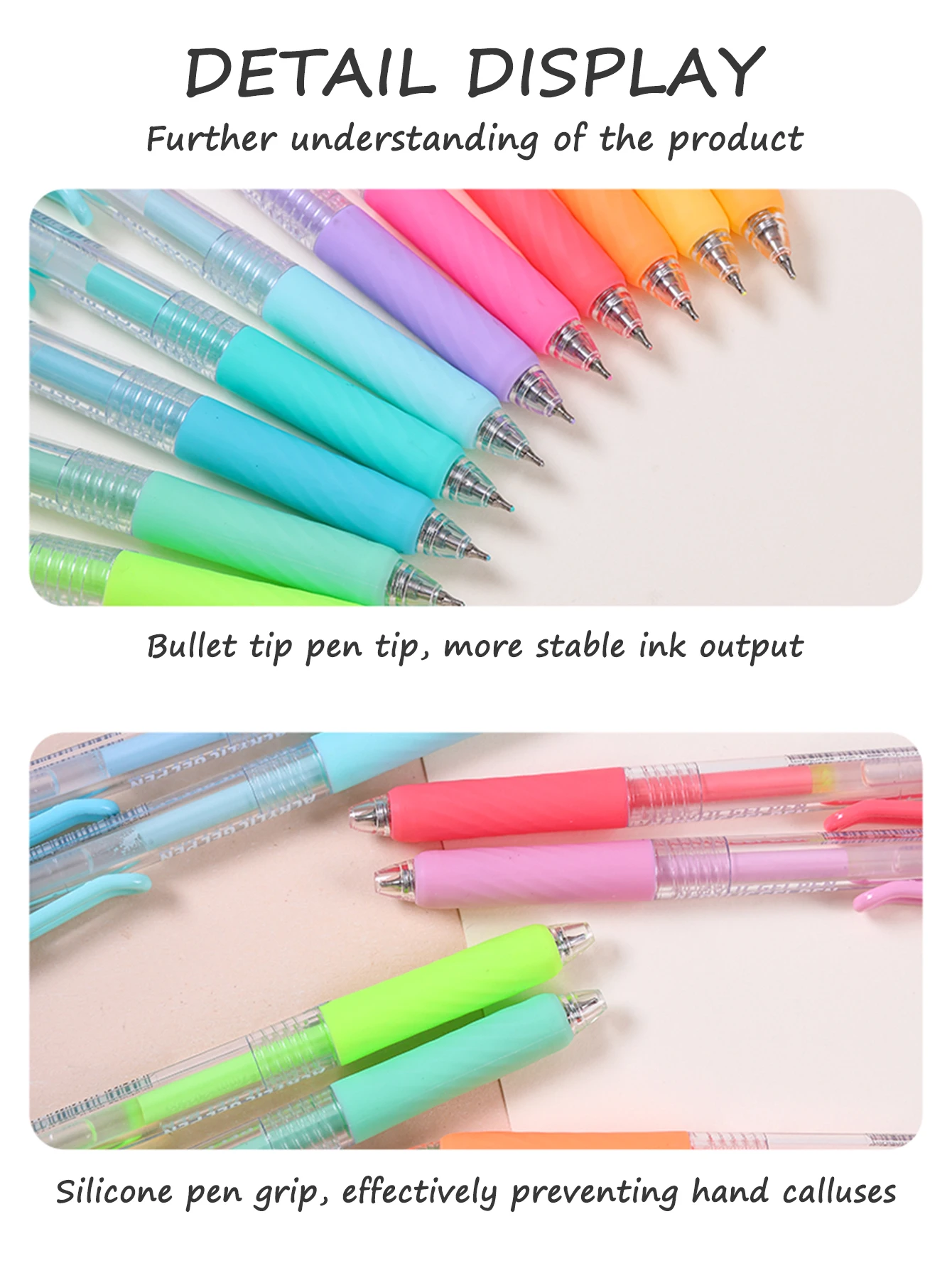 6-90 Farben Languo Acryl-Gelstift-Set, Handbuch-Stift, mehrfarbiger Neutralstift, Schreib- und Zeichenstifte für Schüler, D200 – Detail 6