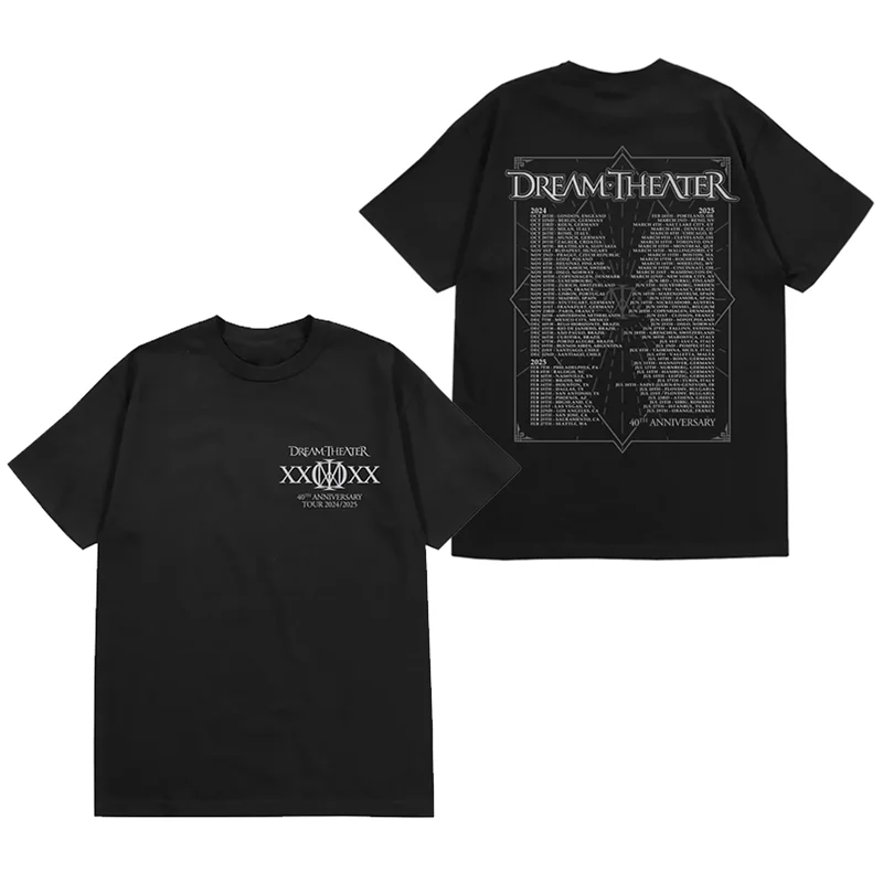 2026 New Dream Theater Band American Avant-garde Metal Dark Rock Casual Graphic T-shirt Men's and Women's Luxury Band Brand Top