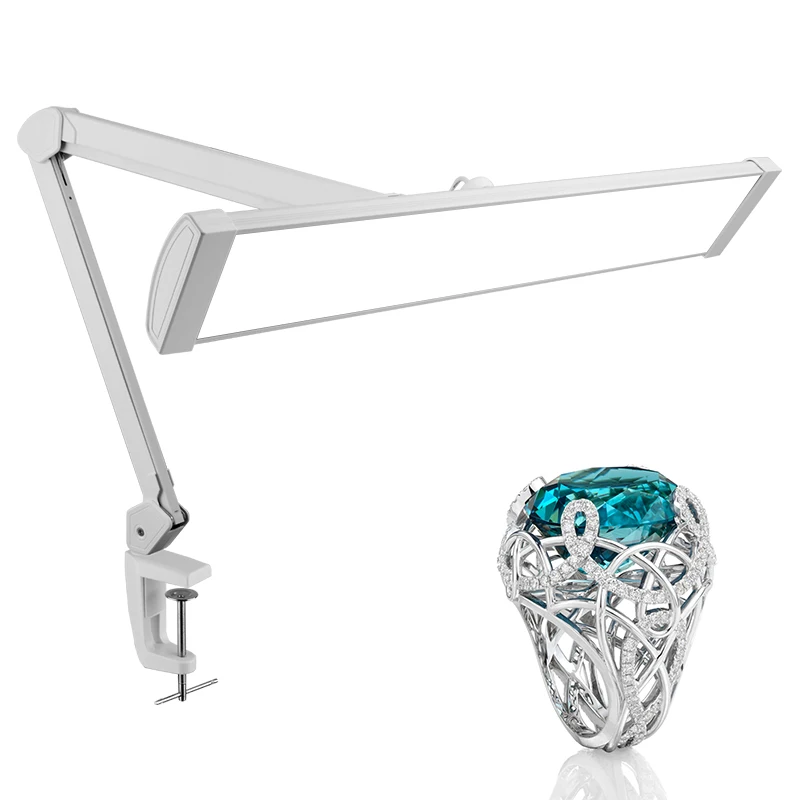 Jewelry Workshop 30w Touch Control Cct Dimmable Jeweller Office Lighting Led Work Table Desk Lamp Clip Light