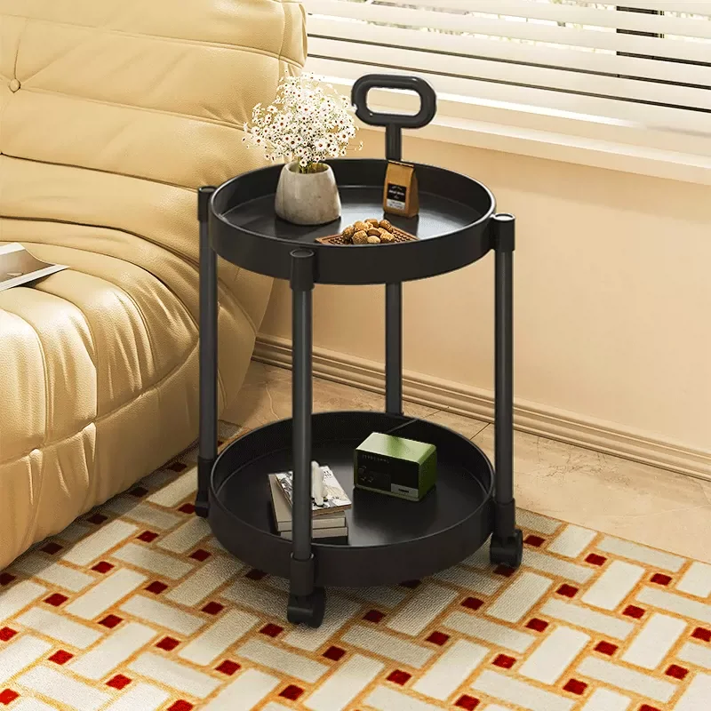 

Creamy Aesthetic Small Coffee Table: Stylish & Simple, Perfect as a Living Room Sofa Side Table and Mini Storage Rack