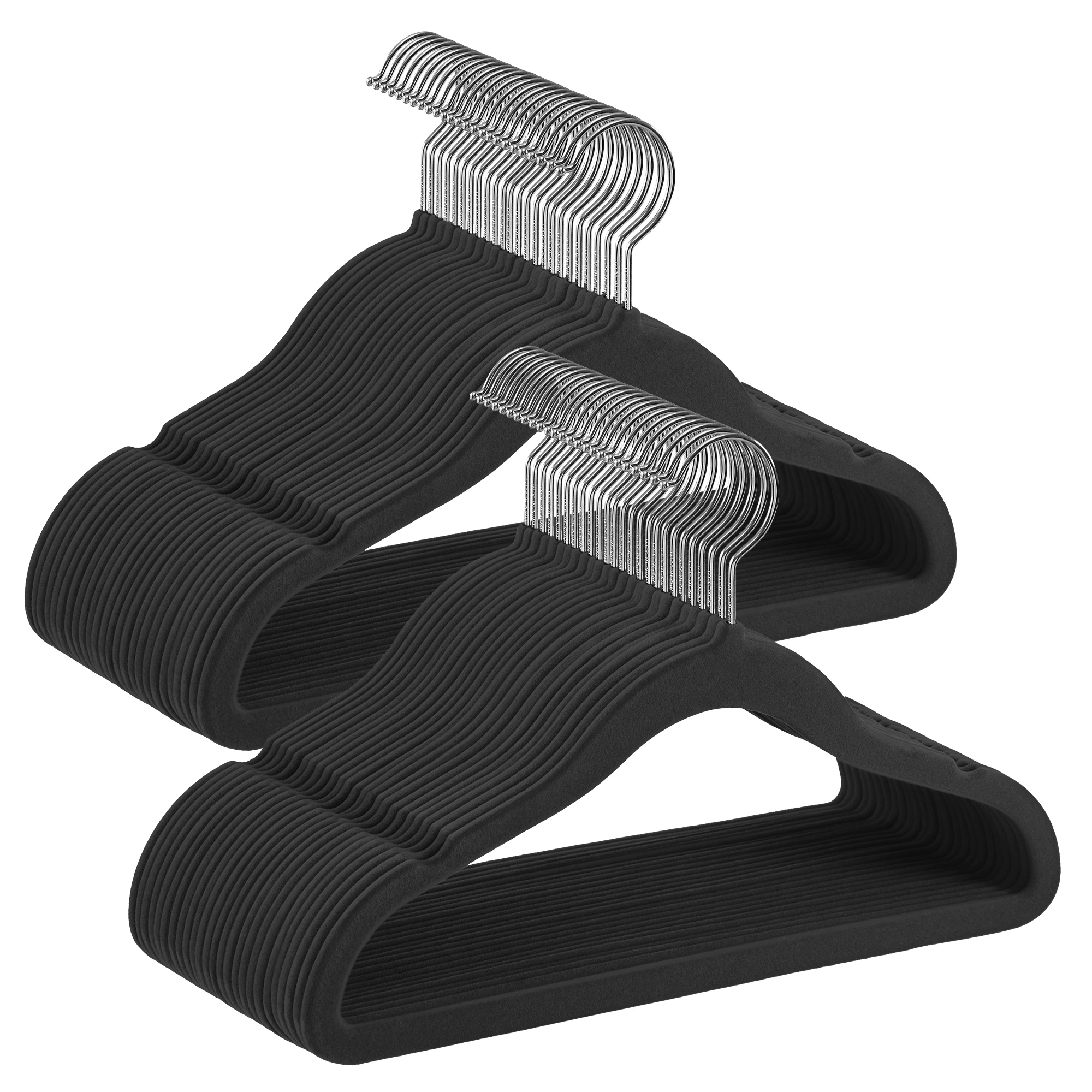 

SONGMICSHOME Baby Hangers 50 Pack, Kids Hangers for Closet, 11.8 x 8.1 Inches, Rose Gold 360° Swivel Hooks, Space-Saving