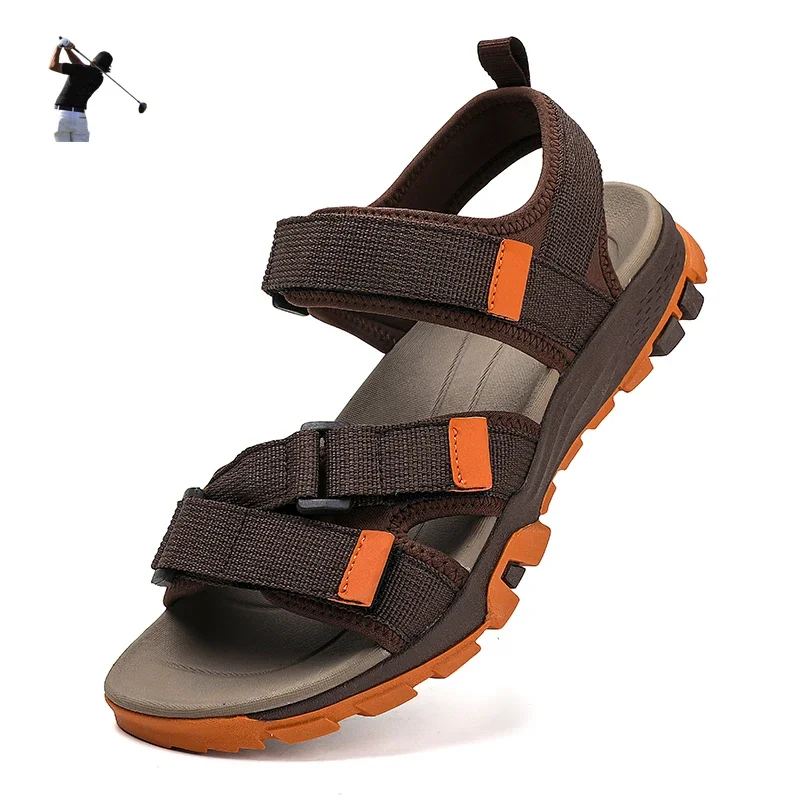 Men Summer Outdoor Golf Sandals Breathable Male Quick Dry Turf Walking Jogging Sandals Non-slip Golfing Shoes