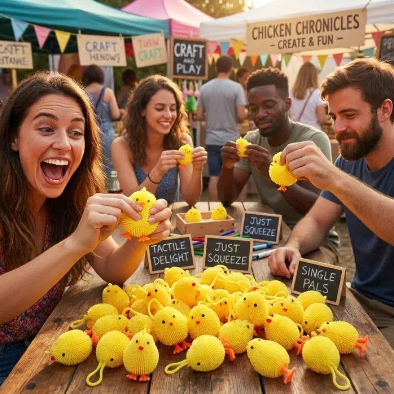 12-36PCS Squeeze Toy Glow Chicken Slow Rebound Squishy Stress Relief Ball for Kids Adults Home Office Party Novelty Gift Decor