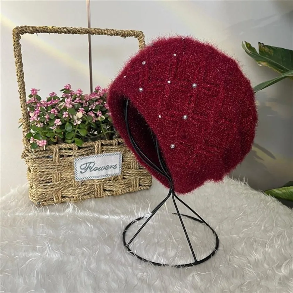 Practical Large Head Circumference Knitted Hats Handmade Breathable Autumn Winter Cap Head Cap Hair