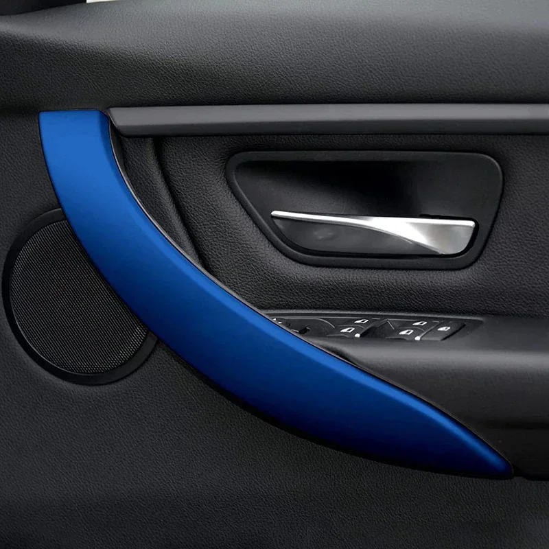 Car interior door handle cover decoration For Bmw  F30 F80 F31 F32 F33 F34 F35 F36 3 4 3gt Series 2012-2018 Carbon  Frame