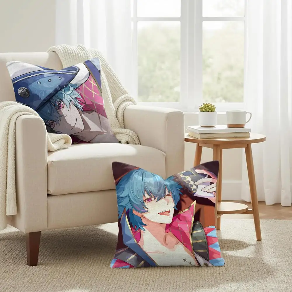 Brant Wuthering Waves Cushion Cover Summer Coolness Linen Organic Fabric Sofa Pillow Case Double-Sided Printing Home Decor