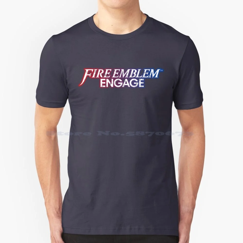 Fire Emblem Engage Distressed Logo T Shirt 100% Cotton Tee Fire Emblem Engage Three Houses Switch Gaming Gamer Fates Tactics