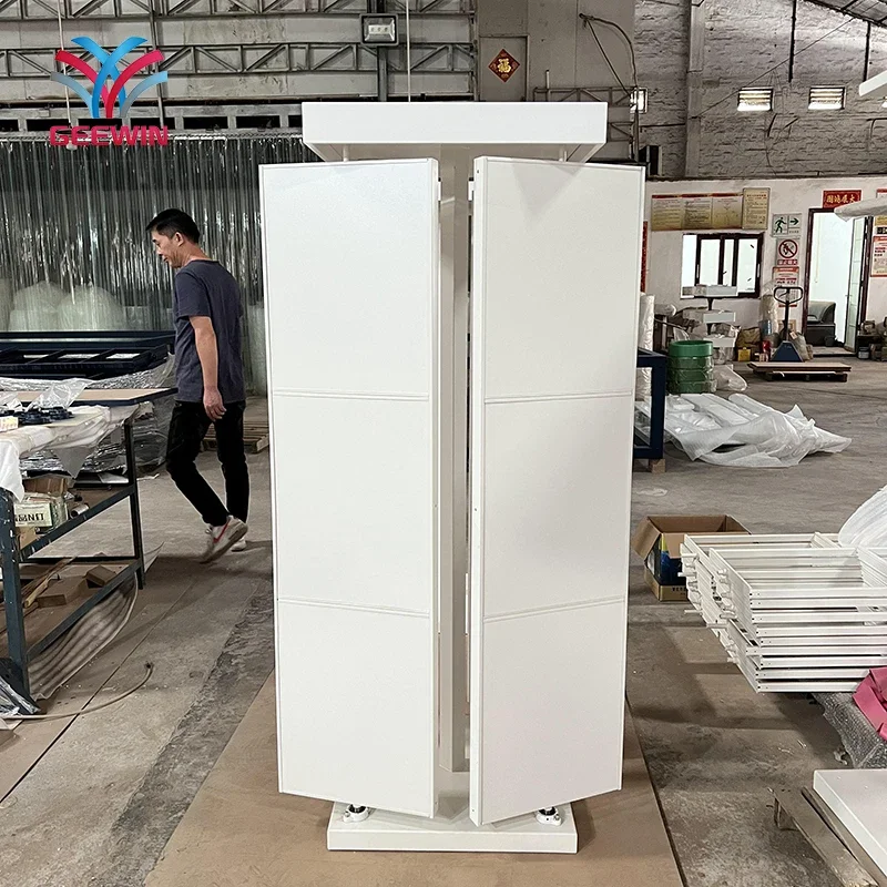 Rotate Tile Mosaic Display Rack Floor Standing Swivel Metal Display Rack for Sample Mosaico Tile