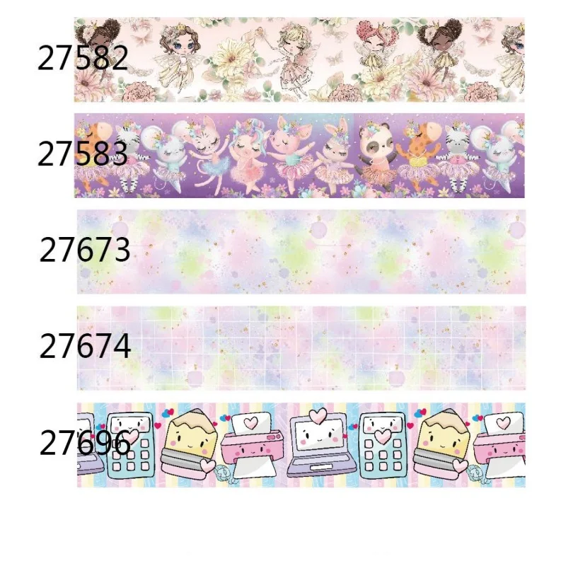 

5yards Fairy Cartoon Grosgrain Ribbon for Back to School Hairbows DIY Craft Materials
