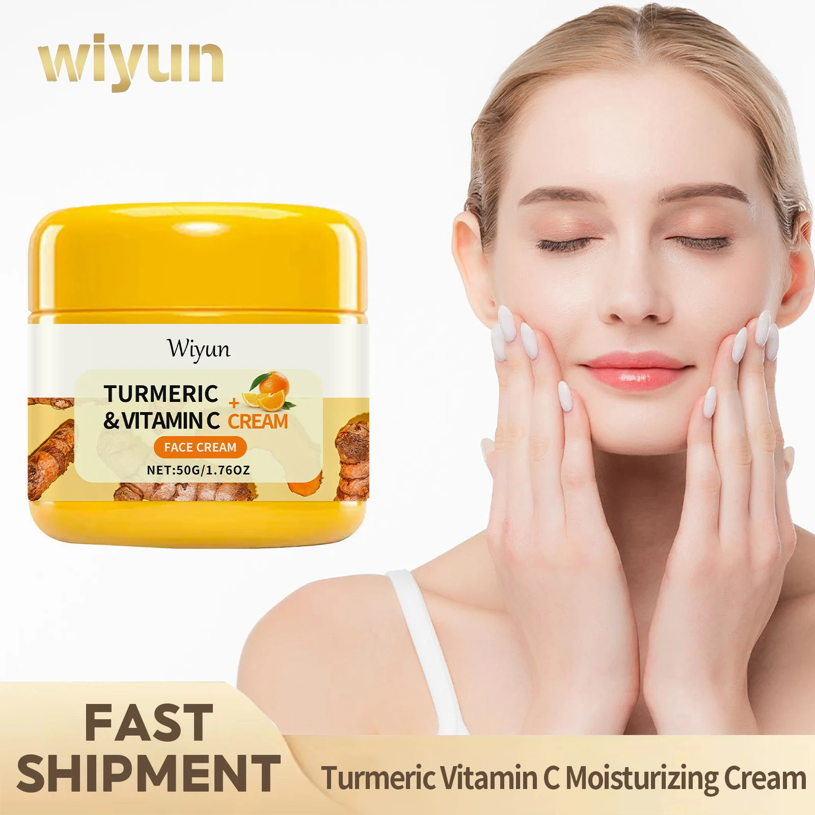 

Крем для лица с куркумой и витамином С, глубоко увлажняющий, укрепляющий, удаляет тонкие линии, выцветает морщины, осветляющий уход за кожей, отбеливающий крем