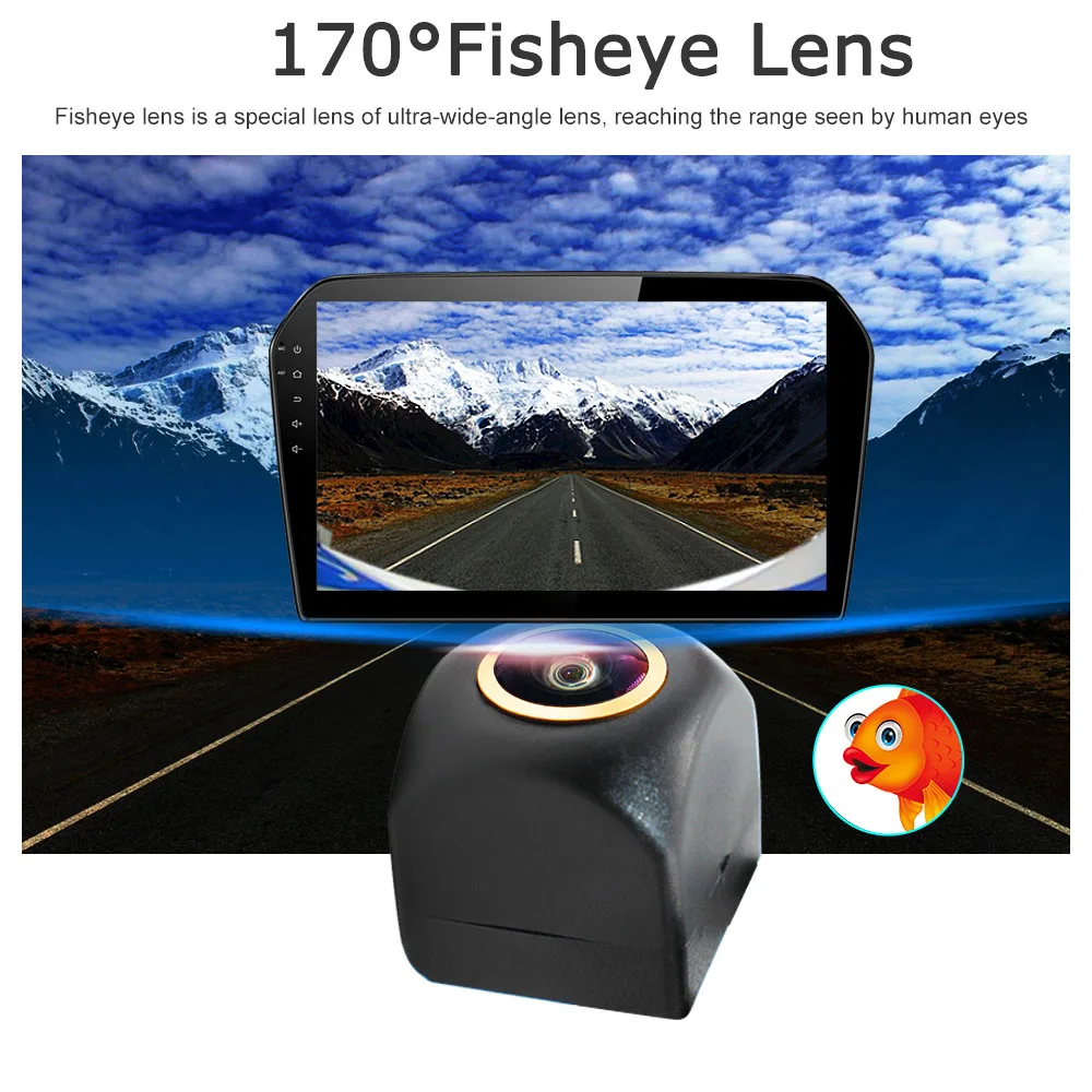 AHD 1080P 魚眼 CCD CVBS 防水 170 °   広視野角リアビューバックアップカメラ、駐車支援用HDナイトビジョン搭載