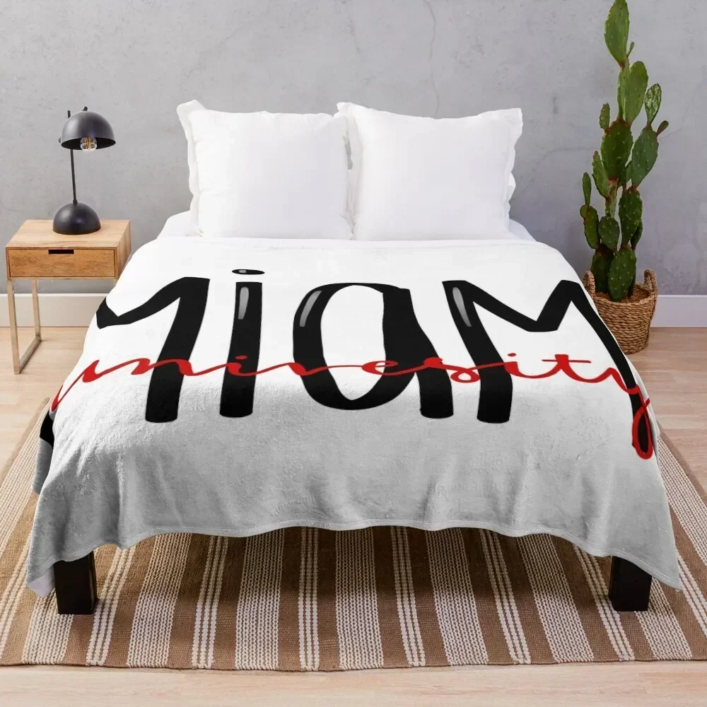 

Miami Caligraphy Throw Blanket Soft Warm Blanket Gift for Men Women Adults