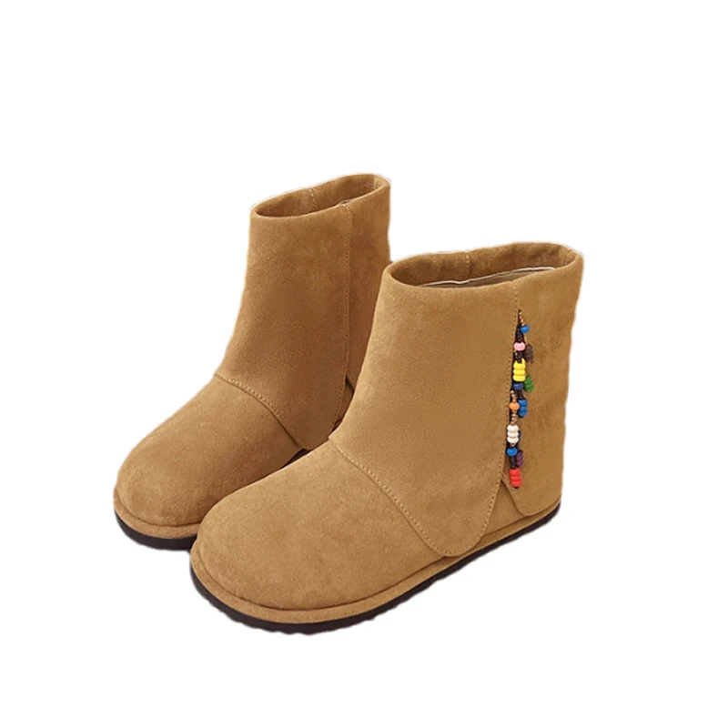 مطرز النساء حذاء من الجلد الشقق أحذية امرأة غير رسمية 2025 موضة أحذية الثلوج قصيرة الشتاء المشي الجلد المدبوغ أحذية تشيلسي بوتاس موهير #6