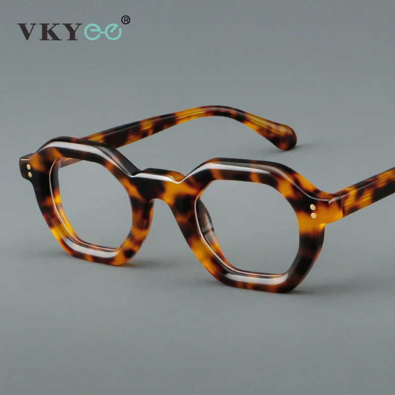 VICKY Simple New Retro Personalized Geometric Design Men Women Anti-blue Light Reading Glasses Can Be Customized Prescription