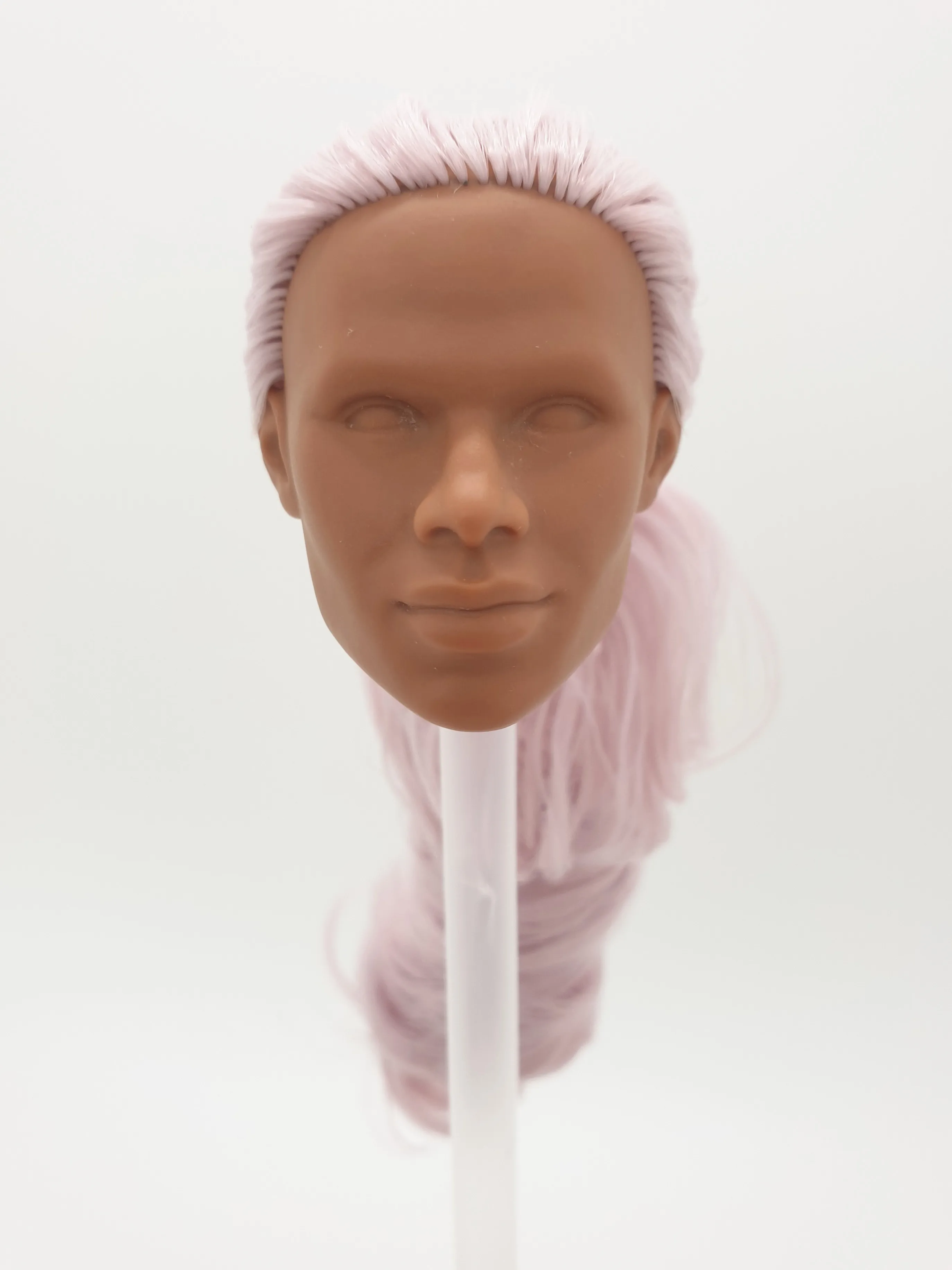 Fashion Royalty Light Honey Skin Pink Curly Color Hair Rerooted Tobias Alsford Integrity Homme 1/6 Scale Male Doll Head