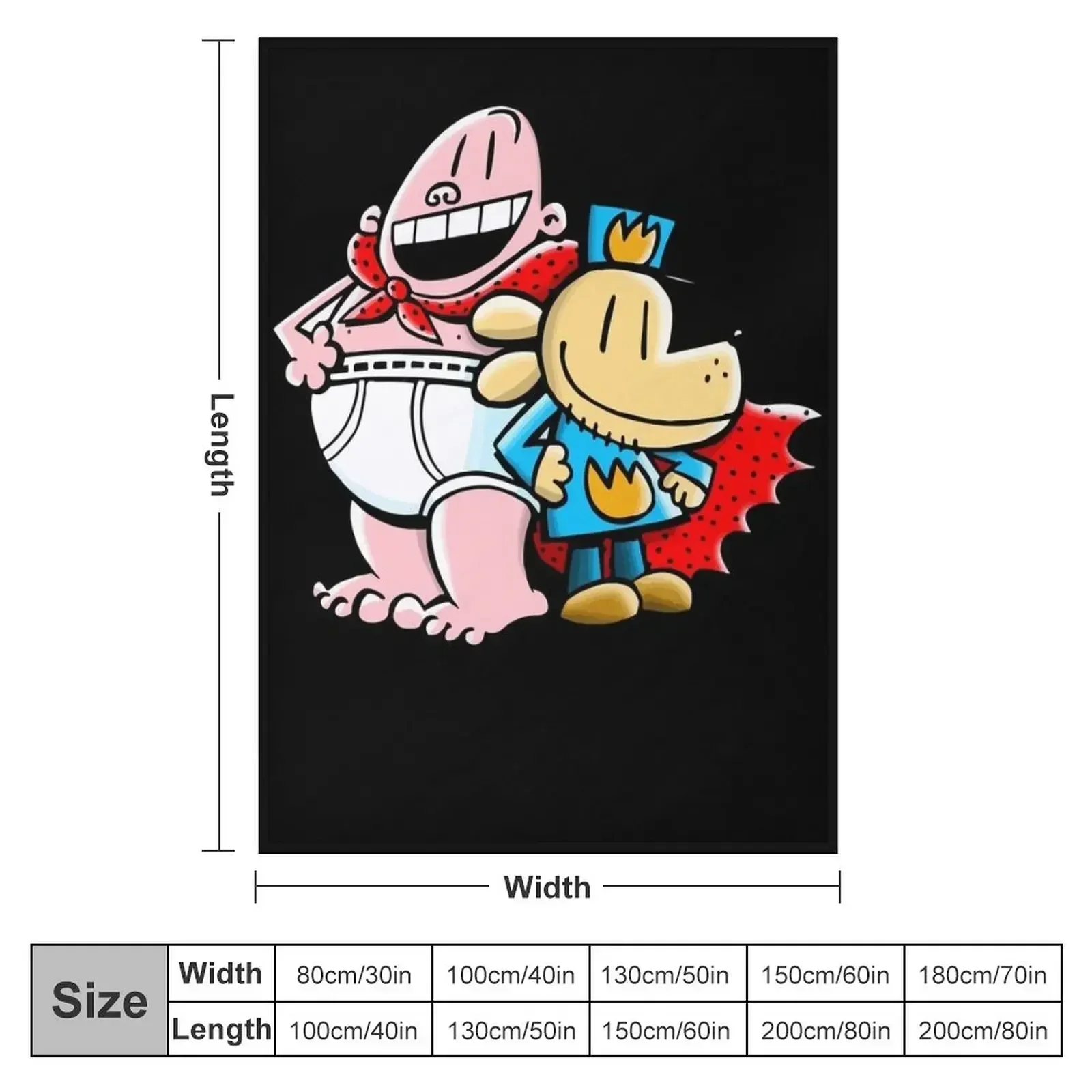 Mens Funny Captain Underpants Throw Blanket couch cozy soft plush fuzzy picnic outdoor blanket