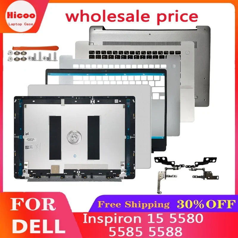 

New For Dell Inspiron 15 5580 5585 5588 LCD Back Cover/Front Bezel/Palm Rest/US Keyboard/Bottom Cover/hinge 0TVPMH Silver