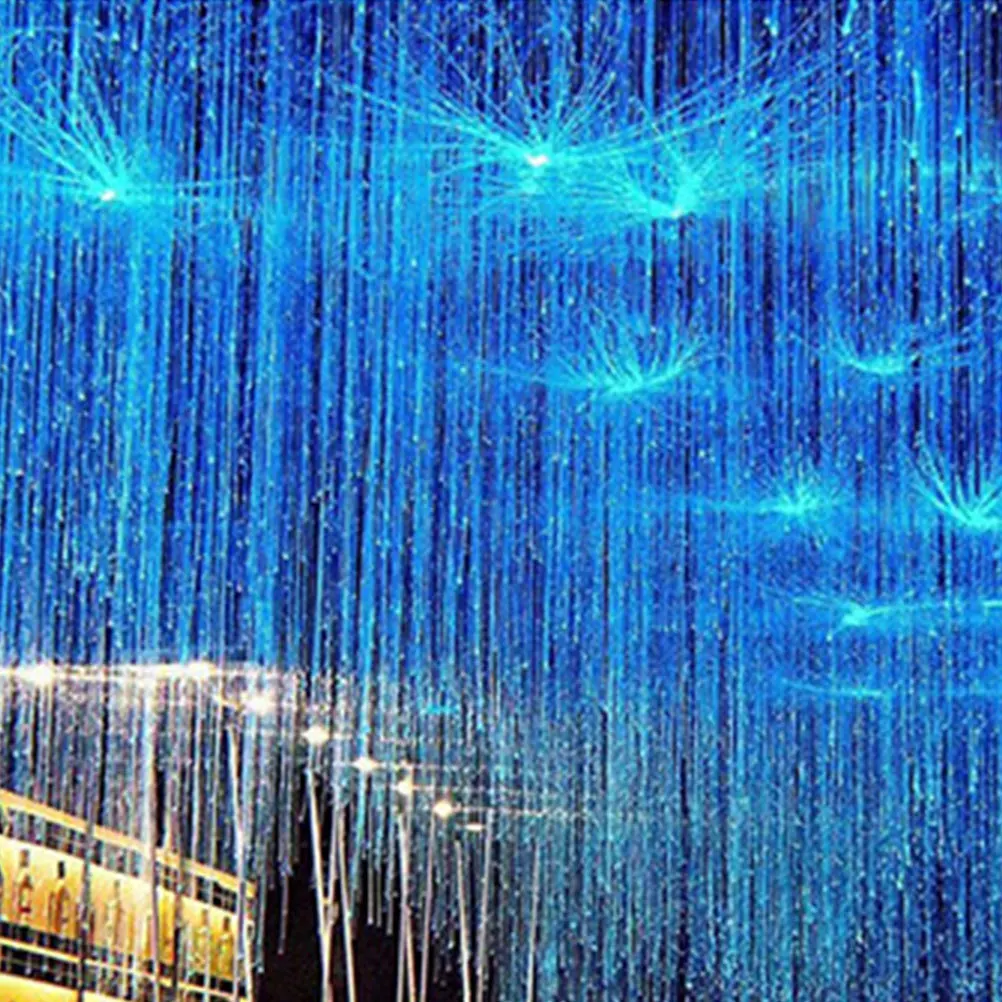 

100Pcs Glow Fiber Optic Light Cable LED Optical Fiber Lamp for Outdoor Indoor Decor Balcony Lawn Ceiling Adornment Festival