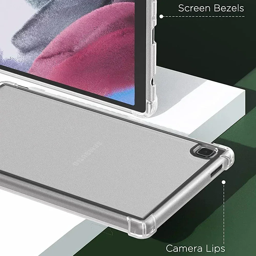 Casing silikon anti guncangan untuk Samsung Galaxy Tab A7 Lite 8.7 SM-T220 SM-T225 Tablet casing fleksibel bening transparan penutup belakang
