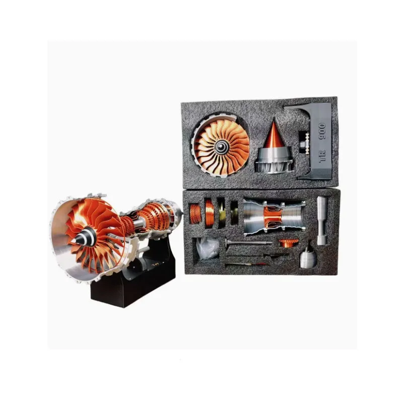 Aircraft engine model assembly toy, birthday gift, aviation electric turbofan engine ornament, battery drive