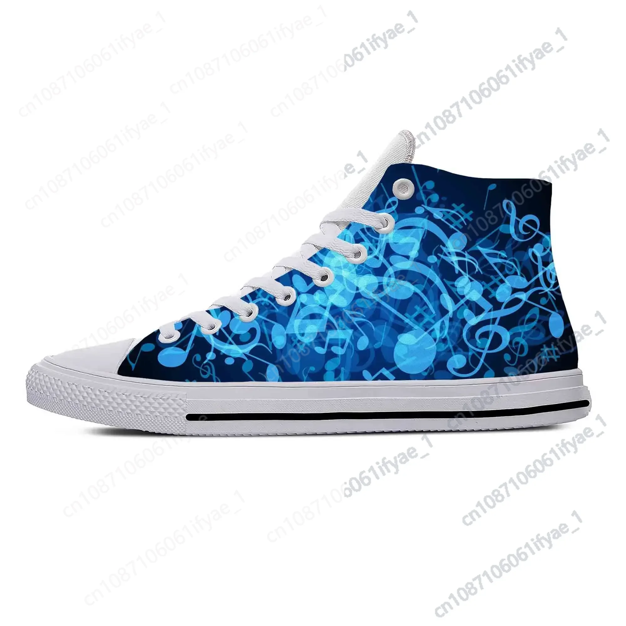 Hot Cool Fashion Summer Manga Music Musical Notes Aesthetic Casual  Custom Made Latest Shoes High Top Men Women Sneakers Classic