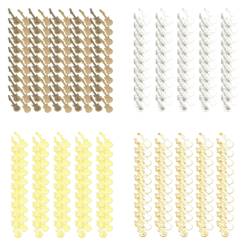 100Pieces Guitar Pendants Craft Accessories Small Instrument Jewelry Pendant Dropship