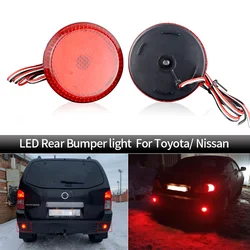 2Pcs Car LED Tail Rear Bumper Reflector Light Fog Brake Stop Lamp For Toyota Corolla 2009-2010 Sienna SE 2011 ScioniQ 2008I Red