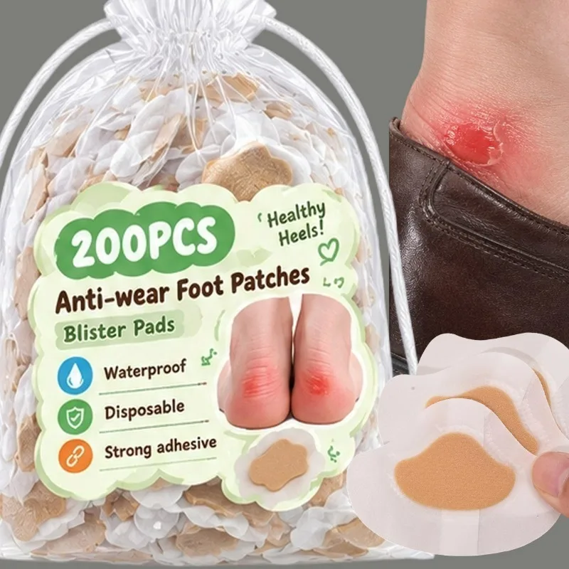 10/200Pcs PE Convex Shape Gel Grip Heel Stickers Adhesive Blister Pad Heel Liner Shoe Stickers Pain Relief Plaster Care Cushion