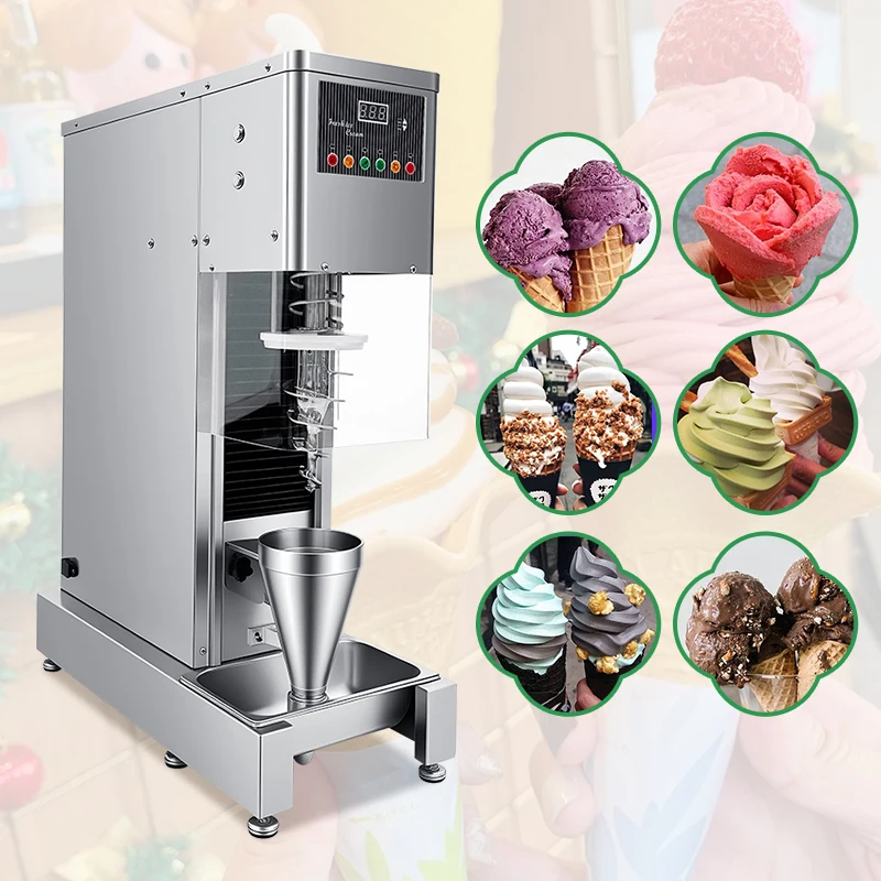 Auto Swirl Fruit & Yogurt Ice Cream Machine Real Fruit Swirl Mixing by