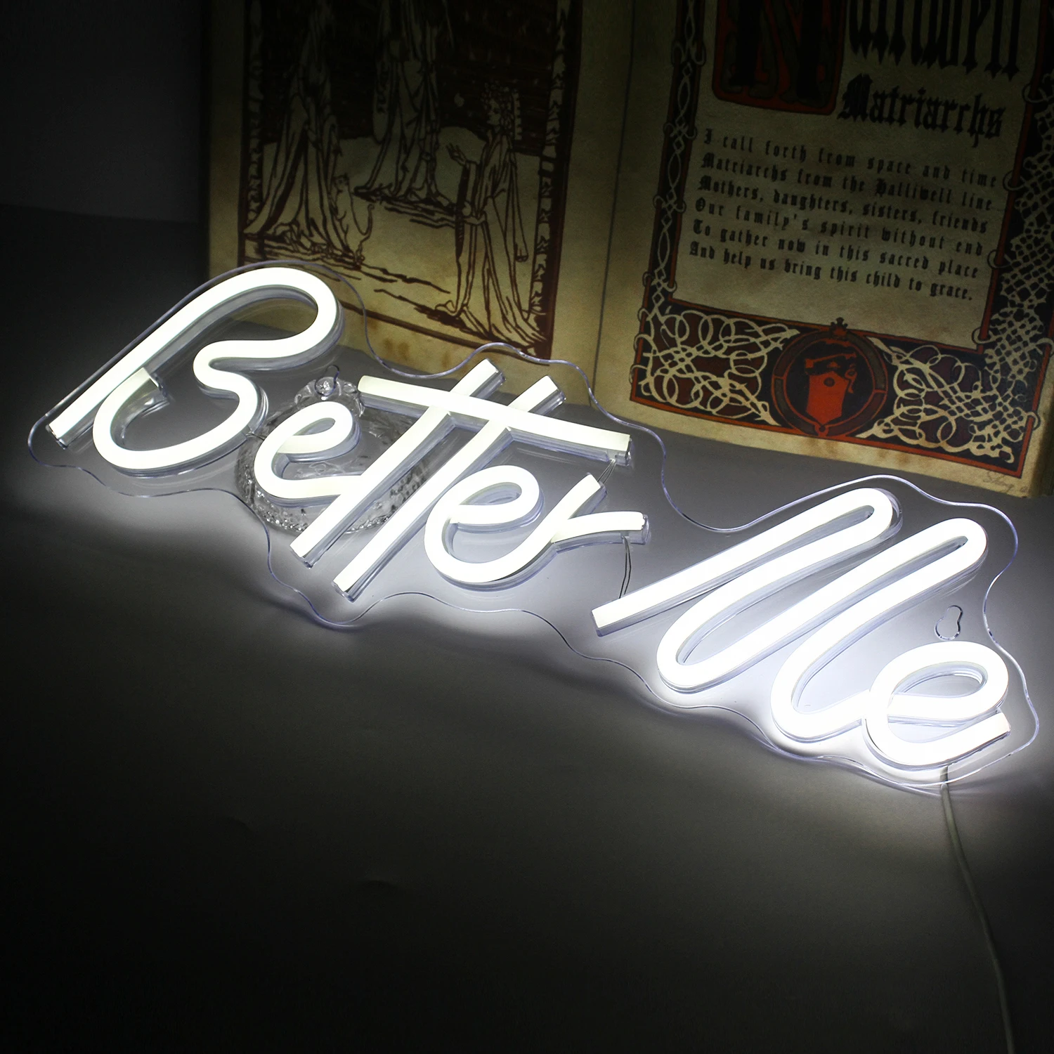 Wanxing Better Me LED Sign Neon Light  Home Art Wall Wedding Bar Club Bedroom Aesthetic Room Birthday Party Decorate Neon Lamps