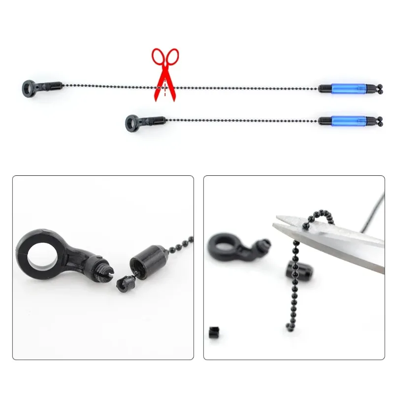 HIRISI صيد سمك الشبوط سلسلة لينة جهاز التأرجح دائم شماعات مقلاع أدوات الأسماك اكسسوارات كماشة الصيد لدغة إشارة إنذار