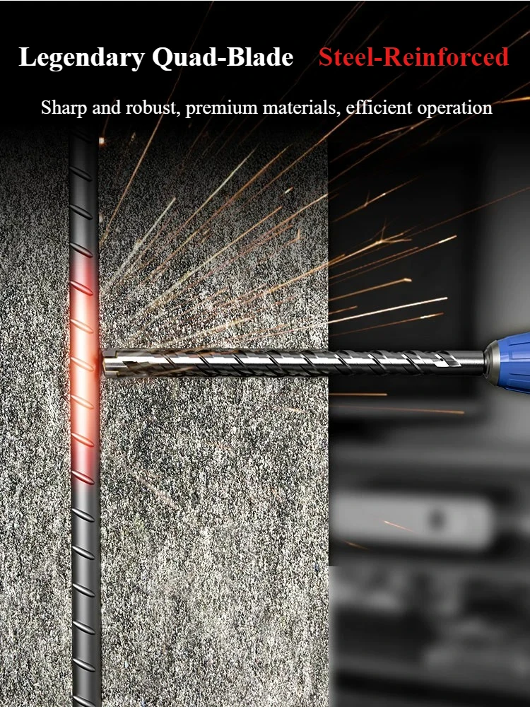 HILIXUN SDS Plus Drill Bit Cross Tips 4 Cutters 200/210/350mm Wall Brick Block Electric Hammer Masonry Drilling Bits
