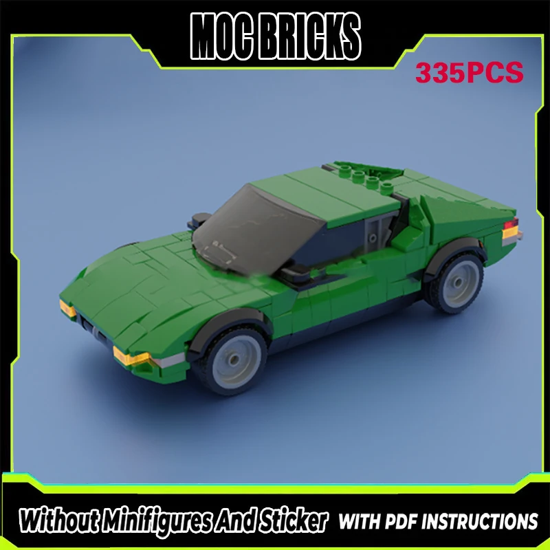 

Speed Racing Car Model MOC Building Bricks Green Sports Car Modular Technology Gifts Holiday Assemble Children Toys Suit