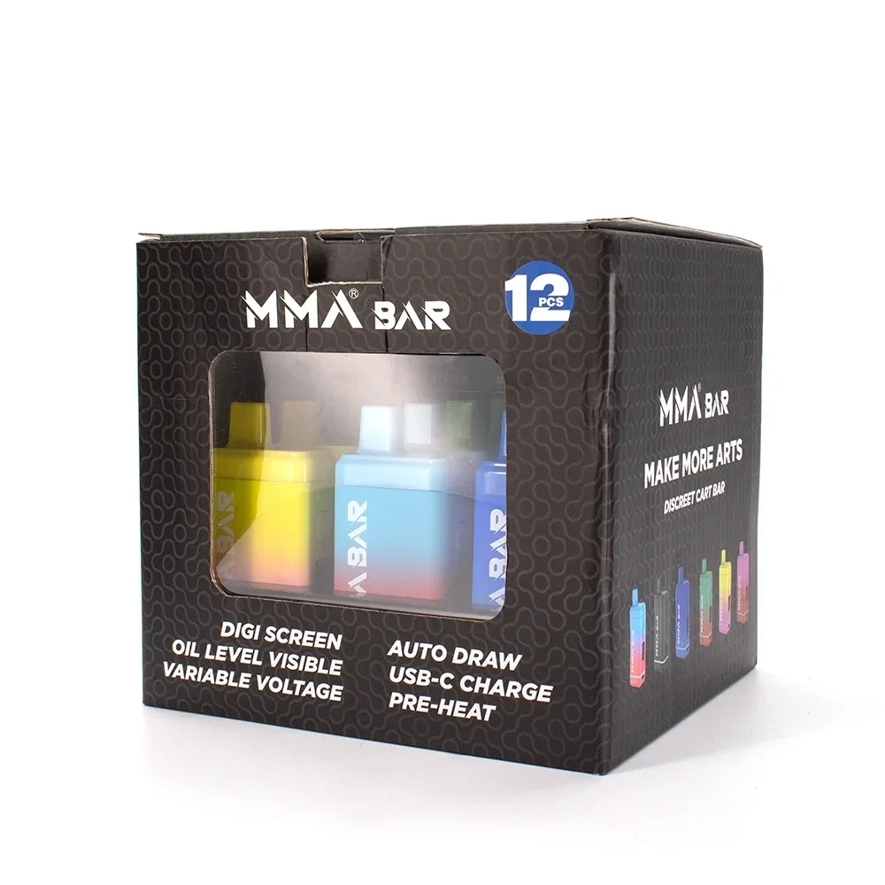 Imagem -02 - Mmabar Vape Pen Pods e Cigarettes Vaporizador Starter Kits Bateria Recarregável para Cartuchos de 1ml Vazio Pod Óleo Grosso Pcs por Lote