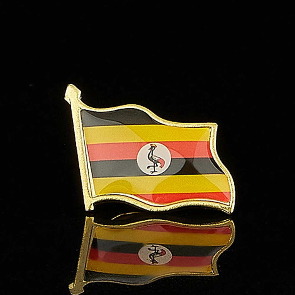 African Country The Republic of Uganda National Flag Pin Brooches Clothing Accessories for Unisex Jewelry Gift