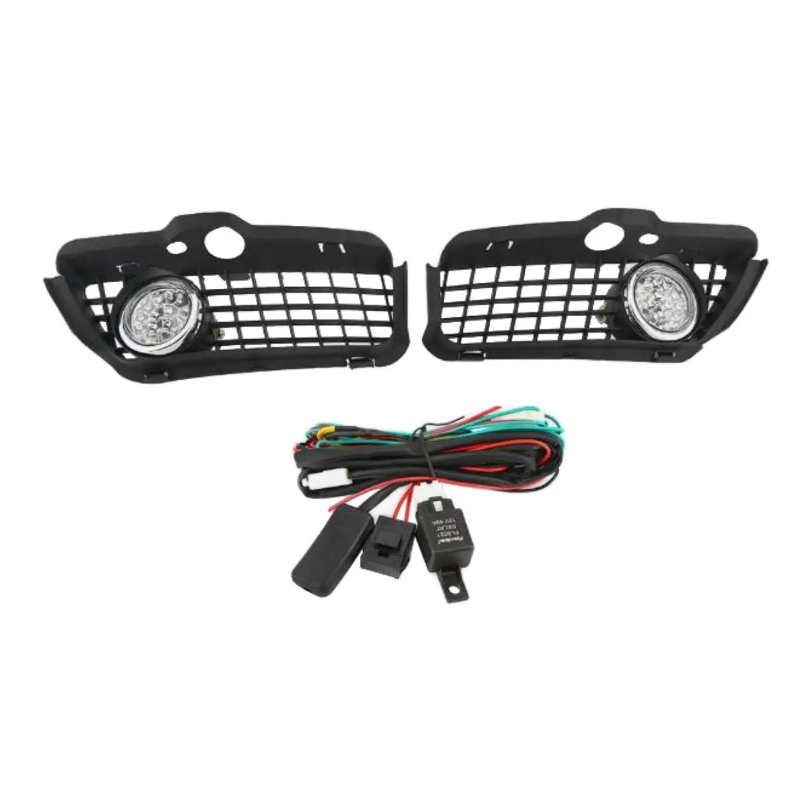 

Grill Fog Light Lamp Set High Power LED Fog Lights Enhanced Safety Bulb Assemblies for VW Golf Jetta Cabrio 1993-1998