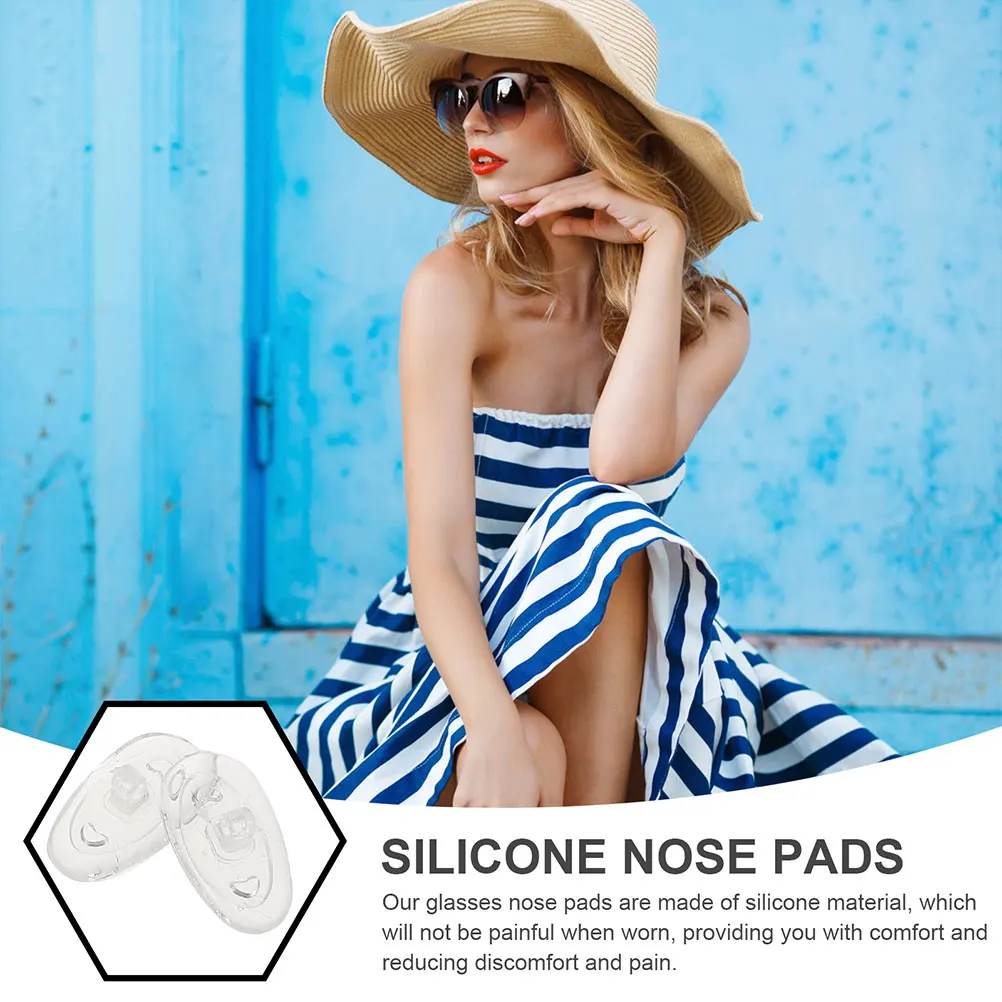 

Silicone Nose Replaceable Glasses Pads Comfort Fit Anti-Slip Eyeglass Accessories Silicone Eyeglass Pads Glasses Supply