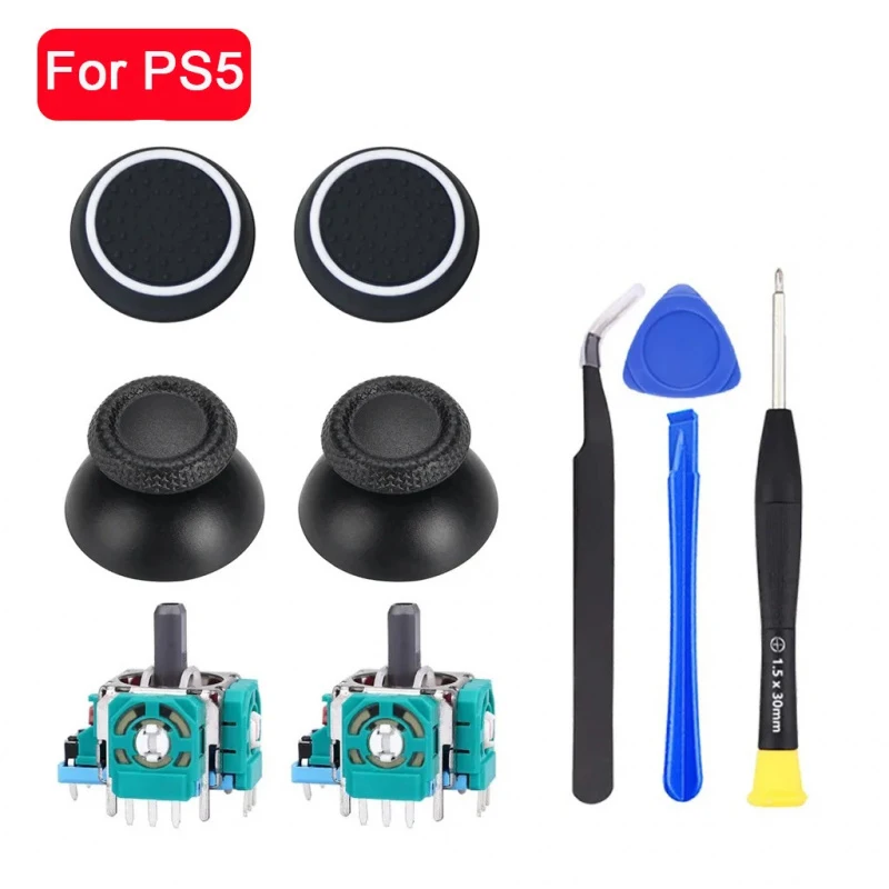 For PS5 Controller Repair Accessories, Replacement Analog Joysticks, Thumbstick Caps  for Controller Maintenance
