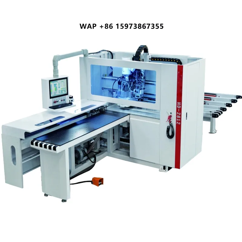 Woodworking Multi Boring 6 Sides CNC Drilling Machine High Efficiency Six Side Drilling Slotting Center for Wood Panel