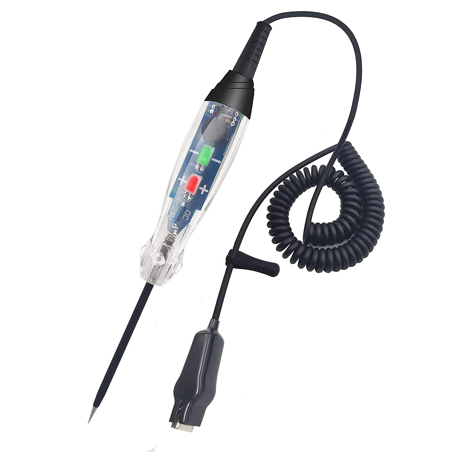 Automotive Test Light 6-24V DC Dual LED Circuit Tester, Auto Electric Tester Light Tool with Buzzer Sound and Probe