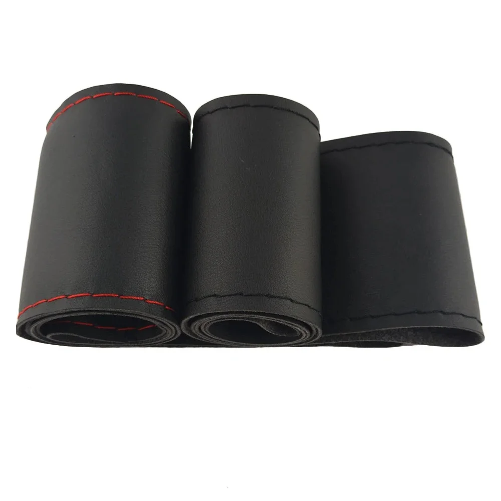 36 cm/40 CM Weiche Lenkrad Abdeckung Universal Leder Geflecht Griff Abdeckung Mit Nadel Und Faden Innen auto-styling Zubehör – Detail 5